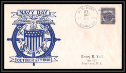258 USA 1946 NAVY DAY Lettre Navale Cover Bateau Sip Boat  - Lettres & Documents