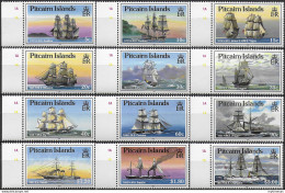 1988 Pitcairn Islands Ships 12v. MNH SG N. 315/328 - Autres & Non Classés