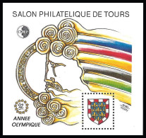 6 03 - 15  41	Année Olympique  92	-	Salon Philatélique De  Tours - Autres & Non Classés