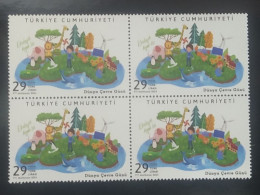 AC - TURKEY STAMP -  WORLD ENVIRONMENT DAY  ECOLOGICAL FOOTPRINT  MNH  BLOCK OF FOUR 05 MAY 2024 - Ongebruikt