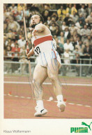 Orig. Autogrammkarte  K. Wolfermann 1973 Sportler Europas,  Olympia 1972 Gold - Atletica