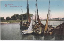 Nieuport - Barques à Quai Sur L' Yser - Nieuwpoort