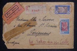 SÉNÉGAL - Enveloppe En Recommandé De Grand Bassam Pour Périgueux Par Avion En 1927, En L'état - L 153328 - Covers & Documents