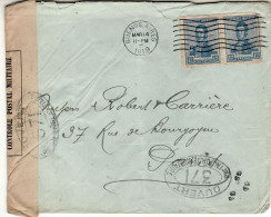 ARGENTINA 1919 CENSORED LETTER SENT FROM BUENOS AIRES TO PARIS - Storia Postale