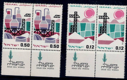 ISRAEL 1965 DEAD SEA WORKS SET OF PAIR WITH TABS MNH VF!! - Nuevos (con Tab)