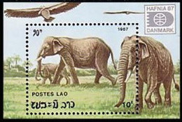 Laos Hafnia 87 Elephants MNH ** Neuf SC ( A53 601c) - Elephants