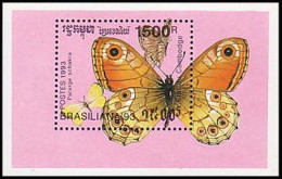 Cambodge Papillons Butterflies Schmetterlinge Butterfly Papillon Brasilia 93 MNH ** Neuf SC ( A53 484c) - Autres