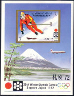 Ajman Non Dentele Sapporo 72 Ski Imperforate MH * Neuf CH ( A53 761) - Skiing