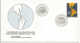 Brasil (Brazil) - 1990 - FDC: Centenary Of The Organisation Of American States - Yv 1997 - Other & Unclassified