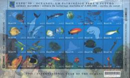 BRAZIL 1998  International Year Of The Ocean - Hojas Bloque