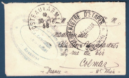 CAD " VAGUEMESTRE D'ÉTAPES / BOULIMINE " MAROC Sur LETTRE 1938 + POSTE AUX ARMÉES ET CACHET MILITAIRE Pour COLMAR FRANCE - Covers & Documents