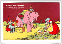 CPA ELEPHANT  Publicité Chemillé - Advertising