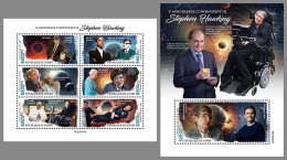 GUINEA REP. 2023 MNH 5 Years Stehen Hawking M/S+S/S – IMPERFORATED – DHQ2422 - Physics