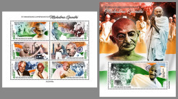 GUINEA REP. 2023 MNH 75 Years Mahatma Gandhi M/S+S/S – IMPERFORATED – DHQ2422 - Mahatma Gandhi