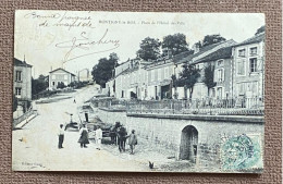 Carte Postale Ancienne Montigny-le-Roi (52) Place De L'Hôtel-de-Ville Guiny éditeur - Montigny Le Roi