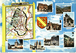 NÂ°39028 Z -cpsm Carte GÃ©ographique Haut Rhin - Landkaarten