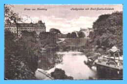 CPA Brune - Gruss Aus Hamburg (Allemagne) - Stadtgraben Mit Sivil Justis Gebaüde - Autres & Non Classés