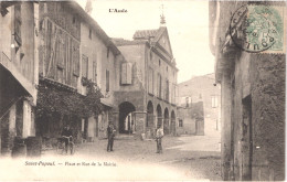 FR11 SAINT PAPOUL - Place Et Rue De La Mairie - Animée - Belle - Autres & Non Classés