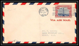 0523 Lettre USA Aviation Premier Vol Airmail Cover First Flight Aeroplane 1929 PONTIAC Cam 27 - Brieven En Documenten