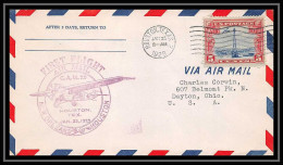 0495a Lettre USA Aviation Premier Vol Airmail Cover First Flight 1929 Cam 29 New Orleans Houston - Covers & Documents