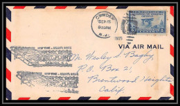 0466 Lettre USA Aviation Premier Vol (Airmail Cover First Flight Signé (signed 1929 Cam 19 New York Atlanta Camden - Briefe U. Dokumente