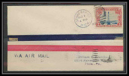 0408 Lettre USA Aviation Premier Vol (Airmail Cover Luftpost) 1/8/1928 CAM 16 First Day Grand Rapids Philadelphia - Briefe U. Dokumente