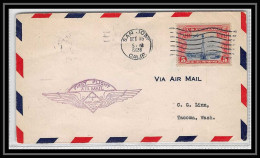 0397 Lettre USA Aviation Premier Vol Airmail Cover First Flight Aeroplane 1928 CAM 8 SAN JOSE - Briefe U. Dokumente