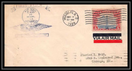 0388b Lettre USA Aviation Premier Vol Airmail Cover First Flight Aeroplane 1928 CAM 25 Atlanta Miami  - Briefe U. Dokumente