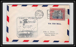 0309 Lettre USA Aviation Premier Vol Airmail Cover First Flight Aeroplane 1929 Saint-Louis Mo 16 Omaha - Covers & Documents