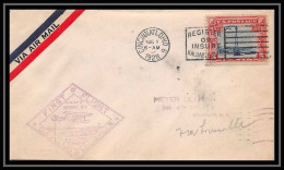 0260 Lettre USA Aviation Premier Vol Airmail Cover First Flight Aeroplane 1928 Cleveland Louisville Cincinnati - Brieven En Documenten