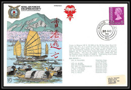 0077 Lettre Aviation (Airmail Cover Luftpost) Hong Kong RARE Royal Air Force - Vliegtuigen