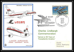 0063 Lettre Aviation (Airmail Cover Luftpost) USA McDonnell Douglas DC-10 - Avions