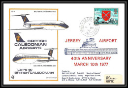 0062 Lettre Aviation (Airmail Cover Luftpost) Jersey British Caledonian AirwaysS - Avions