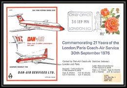 0027 Lettre Grande Bretagne Great Britain Aviation (Airmail Cover Luftpost) DAN AIR - Avions