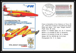 0028 Lettre Grande Bretagne Great Britain Aviation (Airmail Cover Luftpost) Royal Air Force METEOR TARGET - Airplanes