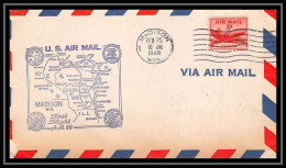 1259 Lettre USA Aviation Premier Vol Airmail Cover First Flight 1948 Aeroplane AM 86 Madison (Wisconsin) - 2c. 1941-1960 Cartas & Documentos