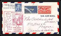 1231 Lettre USA Aviation Premier Vol Airmail Cover First Flight Aeroplane 1949 AM 105 Boulder City Signé (signed) - 2c. 1941-1960 Brieven