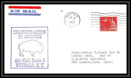 1218 Lettre USA Aviation Premier Vol Airmail Cover First Flight Aeroplane 1966 AM 5 Buffalo (New York) - 3c. 1961-... Brieven