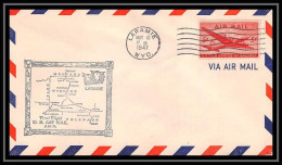 1065 Lettre USA Aviation Premier Vol Airmail Cover First Flight Aeroplane 1947 AM 74 Laramie (Wyoming) - 2c. 1941-1960 Lettres