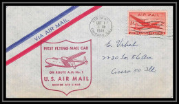 0873 Lettre USA Aviation Premier Vol Airmail Cover First Flight Aeroplane 1946 Chicago AM 1 First Flying Mail Car - 2c. 1941-1960 Briefe U. Dokumente