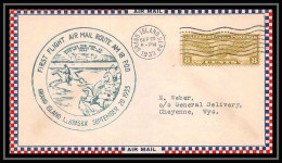 0725 Lettre USA Aviation Premier Vol Airmail Cover First Flight Aeroplane 1933 Grand Island (Nebraska) AM 18 - Brieven En Documenten