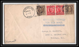 0678 Lettre USA Aviation Premier Vol Airmail Cover First Flight Aeroplane 1931 Cleveland - Lettres & Documents