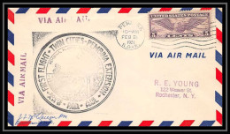 0628 Lettre USA Aviation Premier Vol (Airmail Cover First Flight) 1931 Pembina Cam 9 North Dakota Signé (signed) - Covers & Documents