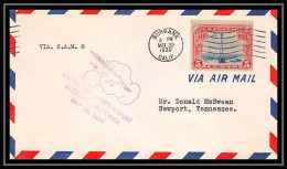 0588 Lettre USA Aviation Premier Vol Airmail Cover First Flight Aeroplane 1930 Burbank Airport Cam 8 - Covers & Documents