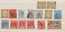 Hong Kong & Ceylon Perfins - Total 15 Perfin Stamps - Some Duplication - Usati