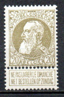 75 XX Postfris - Cote 150 Euro (2 Scans) - 1905 Grove Baard