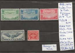 TIMBRES POUR LA POSTE AERIENNE 1926 NEUF **MNH 1930 Nr VOIR SUR PAPIER AVEC TIMBRES COTE 106.50 € - 1b. 1918-1940 Nuevos