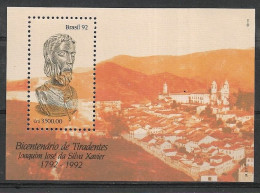 BRAZIL 1992 Bicentenary Of Tiradentes MNH - Blocks & Sheetlets