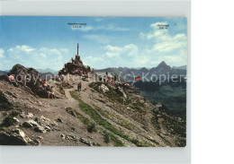 71497228 Oberstdorf Nebelhornspitze Gipfelkreuz Berggasthaus Hochvogel Allgaeuer - Oberstdorf