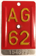 Velonummer Aargau AG 62 - Nummerplaten